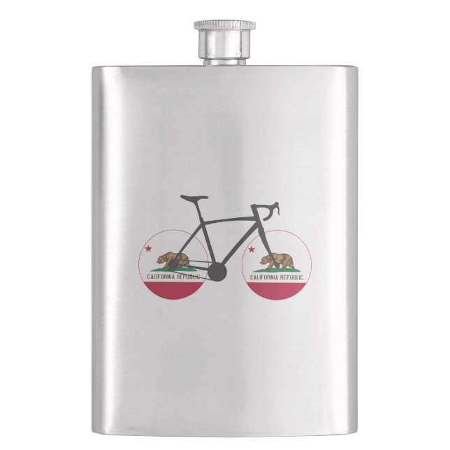 Petaca Ciclismo de bandera de California (Anverso)