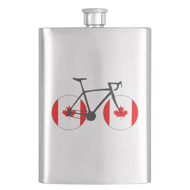 Petaca Ciclismo de bandera de Canadá (Anverso)