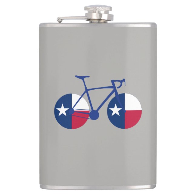 Petaca Ciclismo de bandera de Texas (Anverso)