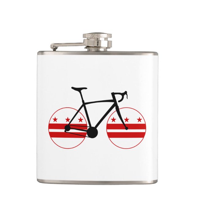 Petaca Ciclismo de bandera de Washington D.C. (Anverso)