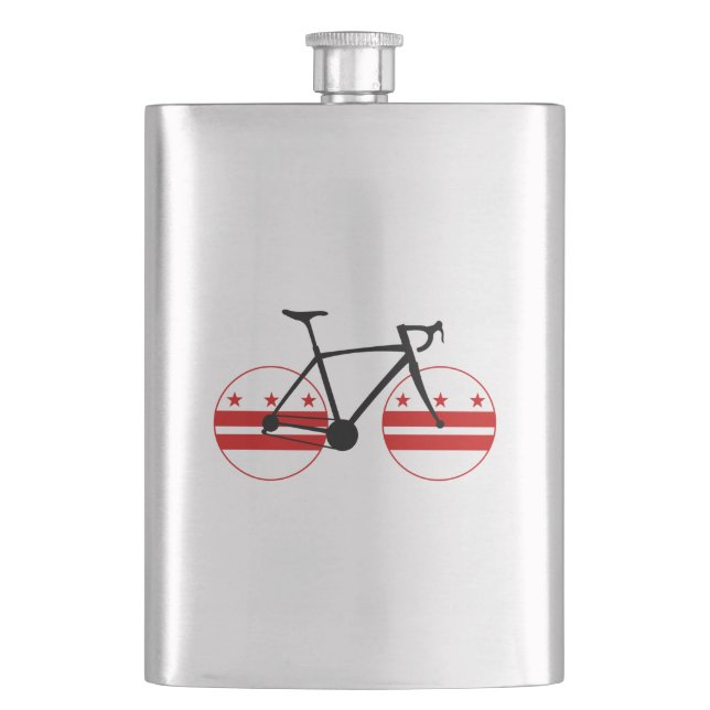 Petaca Ciclismo de bandera de Washington D.C. (Anverso)