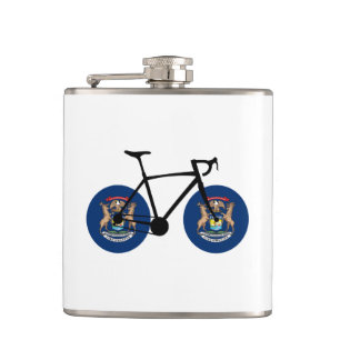 Petaca Ciclismo de la bandera de Michigan
