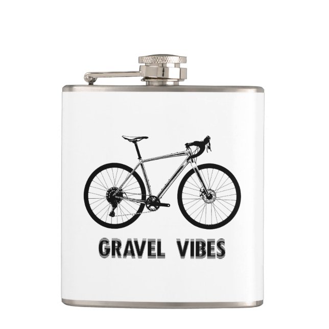 Petaca Ciclismo en grava vibes (Anverso)