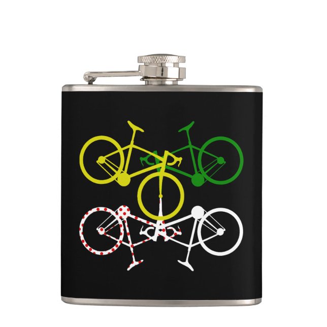 Petaca Ciclismo Jerseys de Polka-Punto Verde Amarillo (Anverso)