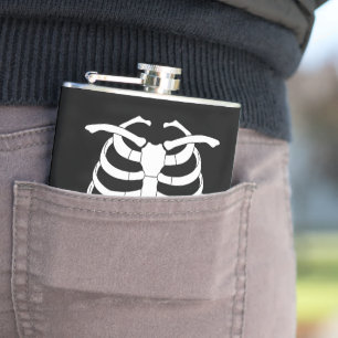 Petaca Cinta horror original de un esqueleto de Halloween