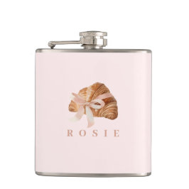 Petaca Cinta rosa Croissant de Coquette Personalizada
