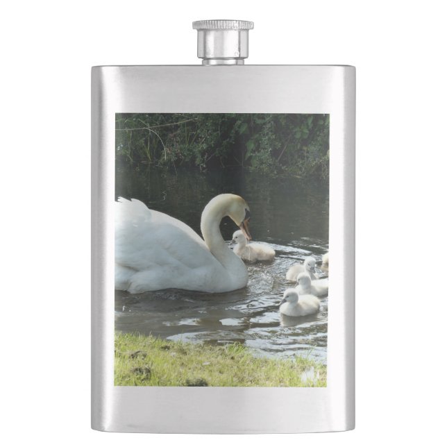 Petaca Cisne blanco con garrapatas (Anverso)