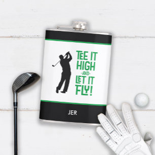 Petaca Cita de humor lindo de golf Deportes Playera negra