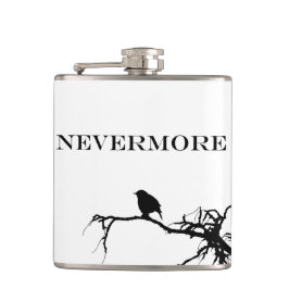 Petaca Cita del poema Edgar Allan Poe de Nevermore Raven