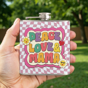 Petaca Cita Retro Groovy Mamá Tipografía Día de la Madre
