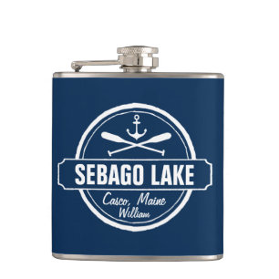 PETACA CIUDAD Y NOMBRE PERSONALIZADOS DEL LAGO DE SEBAGO