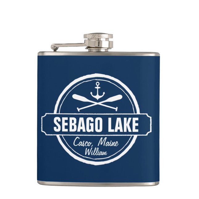 PETACA CIUDAD Y NOMBRE PERSONALIZADOS DEL LAGO DE SEBAGO  (Anverso)