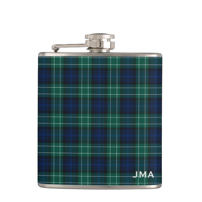 Petaca Clan Abercrombie Tartan Monogrammed (Anverso)