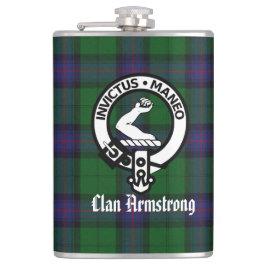 Petaca Clan Armstrong Escudo Badge y Tartán