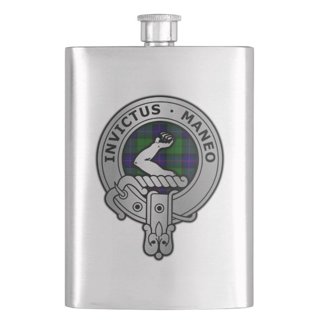 Petaca Clan Armstrong Tartan Escudo Flask (Anverso)