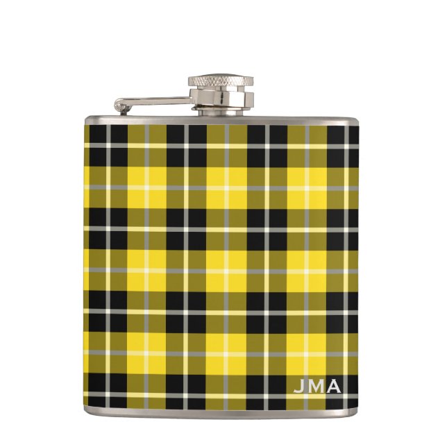 Petaca Clan Barclay Vestida Tartan Monogrammed (Anverso)