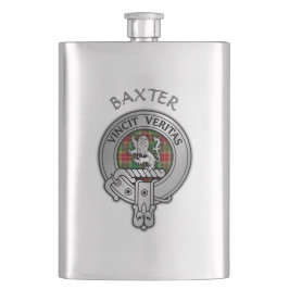 Petaca Clan Baxter Escudo y Tartan Flask