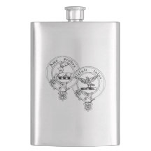 Clan Blair Silver Flask (contorno)