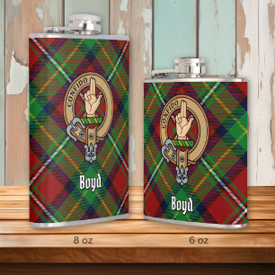 Petaca Clan Boyd Escudo sobre Tartán