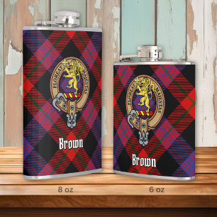 Petaca Clan Brown Escudo sobre Tartán