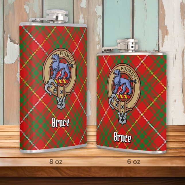 Petaca Clan Bruce Escudo sobre Tartán (Subido por el creador)