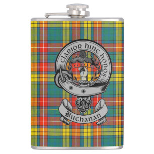 Petaca Clan Buchanan Tartan & Escudo