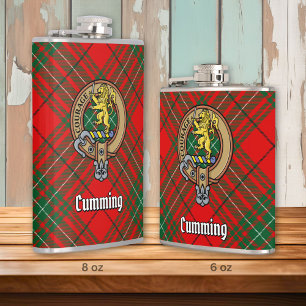 Petaca Clan Cumming Escudo sobre Tartán