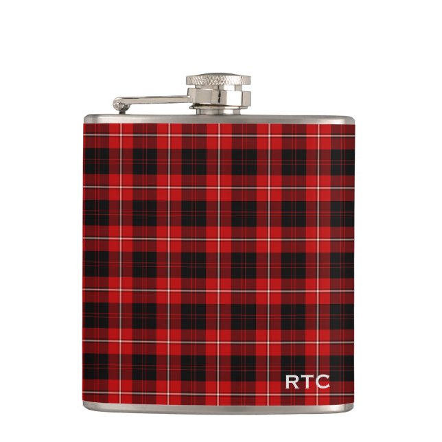 Petaca Clan Cunningham Tartan Monogrammed (Anverso)
