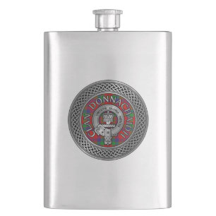 Petaca Clan Donnachaidh Robertson Escudo y Tartan Knot