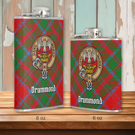 Petaca Clan Drummond Escudo sobre Tartán