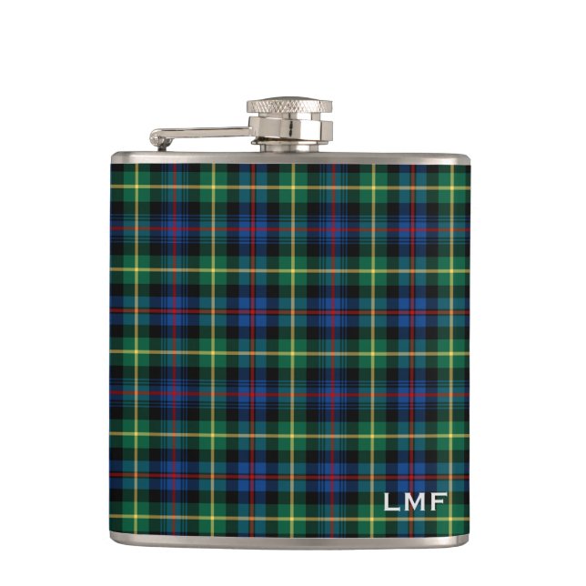 Petaca Clan Farquharson Tartan Monogram (Anverso)