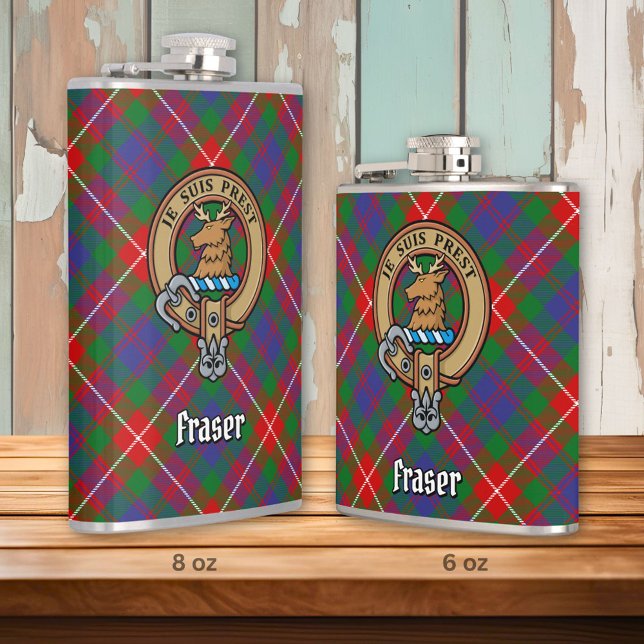 Petaca Clan Fraser de Lovat Escudo sobre Tartán (Subido por el creador)