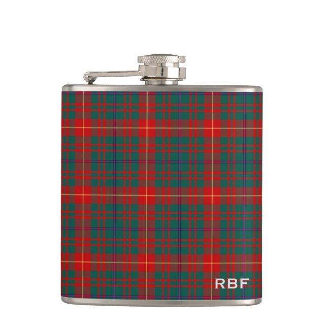 Petaca Clan Fulton Tartan Monogrammed (Anverso)