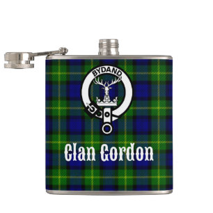 Petaca Clan Gordon Tartan Escudo