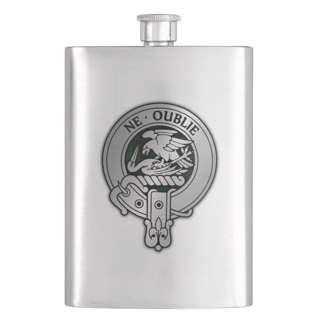 Petaca Clan Graham Escudo y Tartan Flask (Anverso)