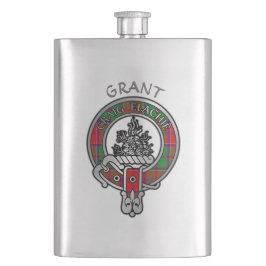 Petaca Clan Grant Escudo y Tartan Flask