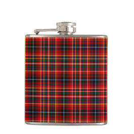 Petaca Clan Innes Bright Red Tartan