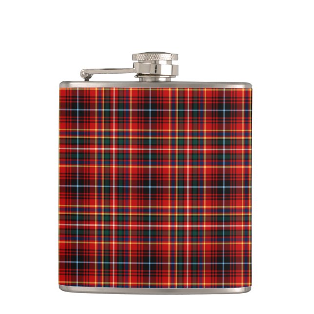 Petaca Clan Innes Bright Red Tartan (Anverso)