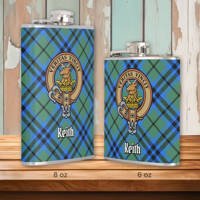 Petaca Clan Keith Escudo sobre Tartán (Subido por el creador)