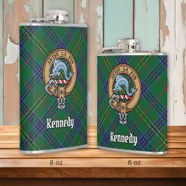 Petaca Clan Kennedy Escudo sobre Tartán