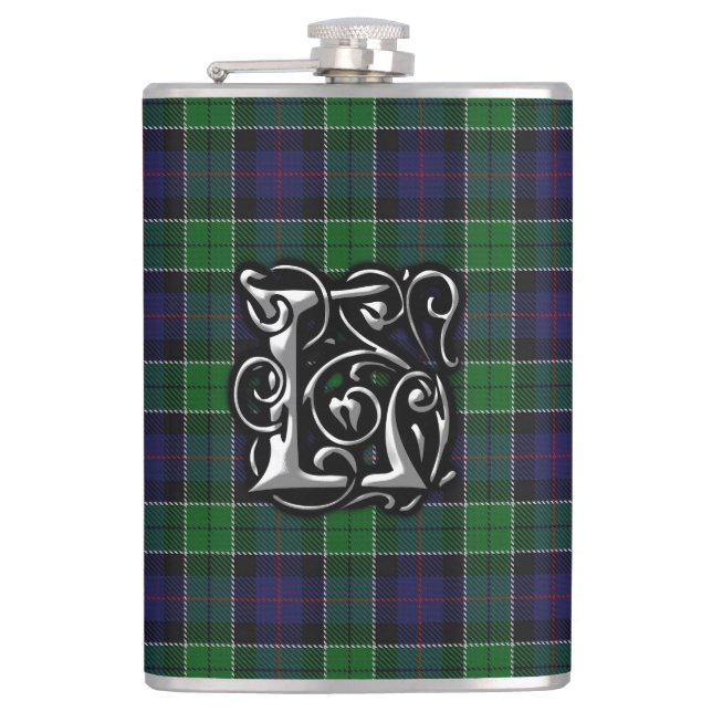 Petaca Clan Leslie Tartan Old Scotland Flask (Anverso)