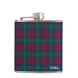 Petaca Clan Lindsay Tartan Monogrammed