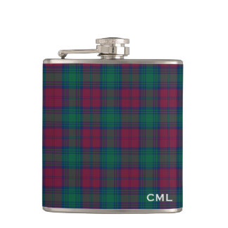 Petaca Clan Lindsay Tartan Monogrammed