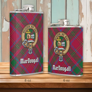 Petaca Clan MacDougall Escudo sobre Tartán