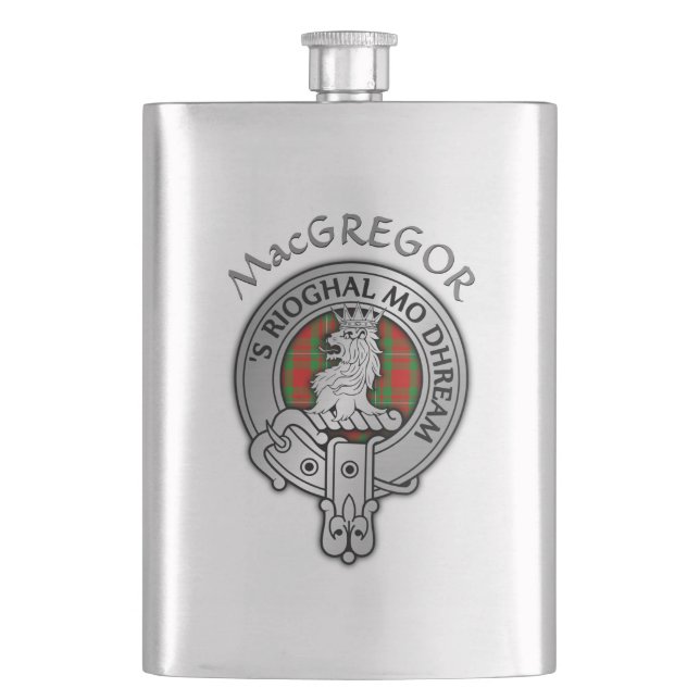 Petaca Clan MacGregor Escudo y Tartán (Anverso)