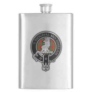 Petaca Clan MacGregor Escudo y Tartan Flask