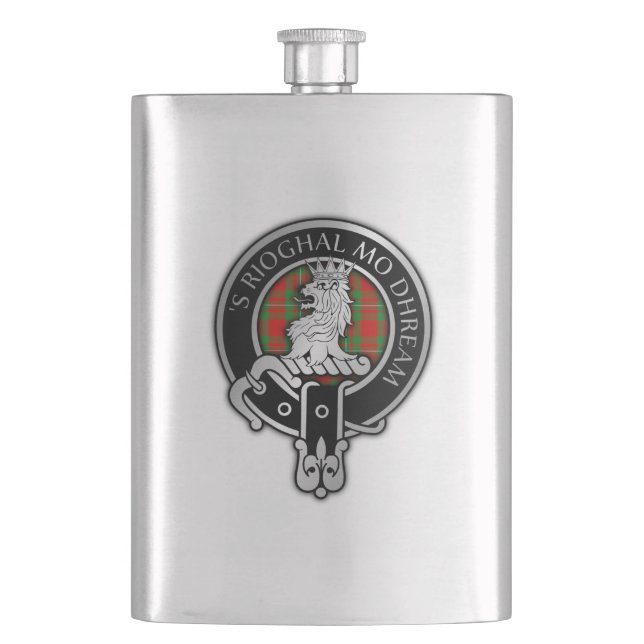 Petaca Clan MacGregor Escudo y Tartan Flask (Anverso)