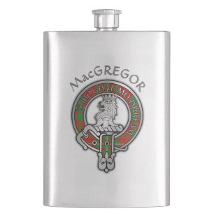 Petaca Clan MacGregor Escudo y Tartan Flask