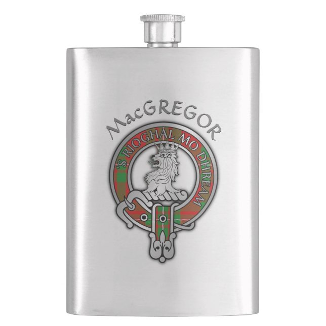 Petaca Clan MacGregor Escudo y Tartan Flask (Anverso)
