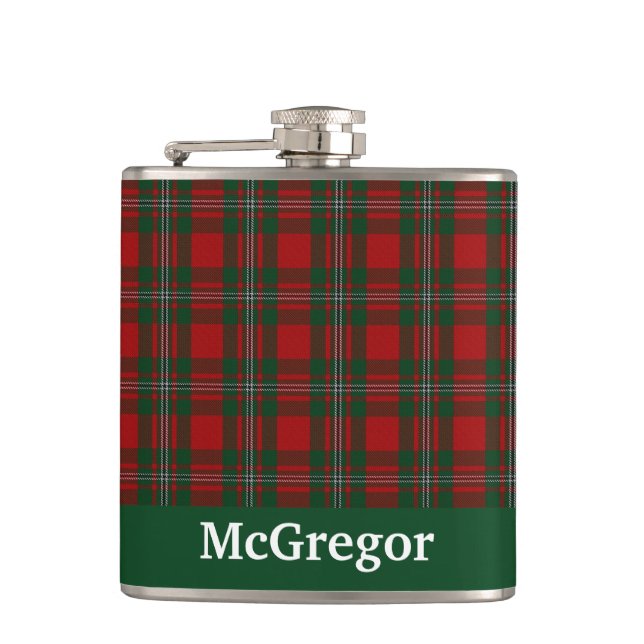 Petaca Clan MacGregor Tartan Plaid Personalizado (Anverso)
